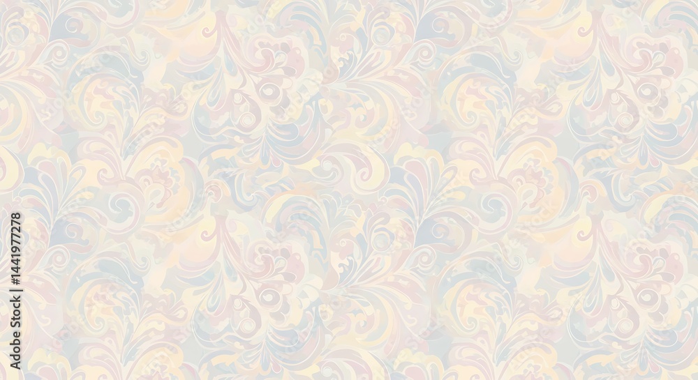 Fototapeta premium Pastel Dreamscape AI Generated