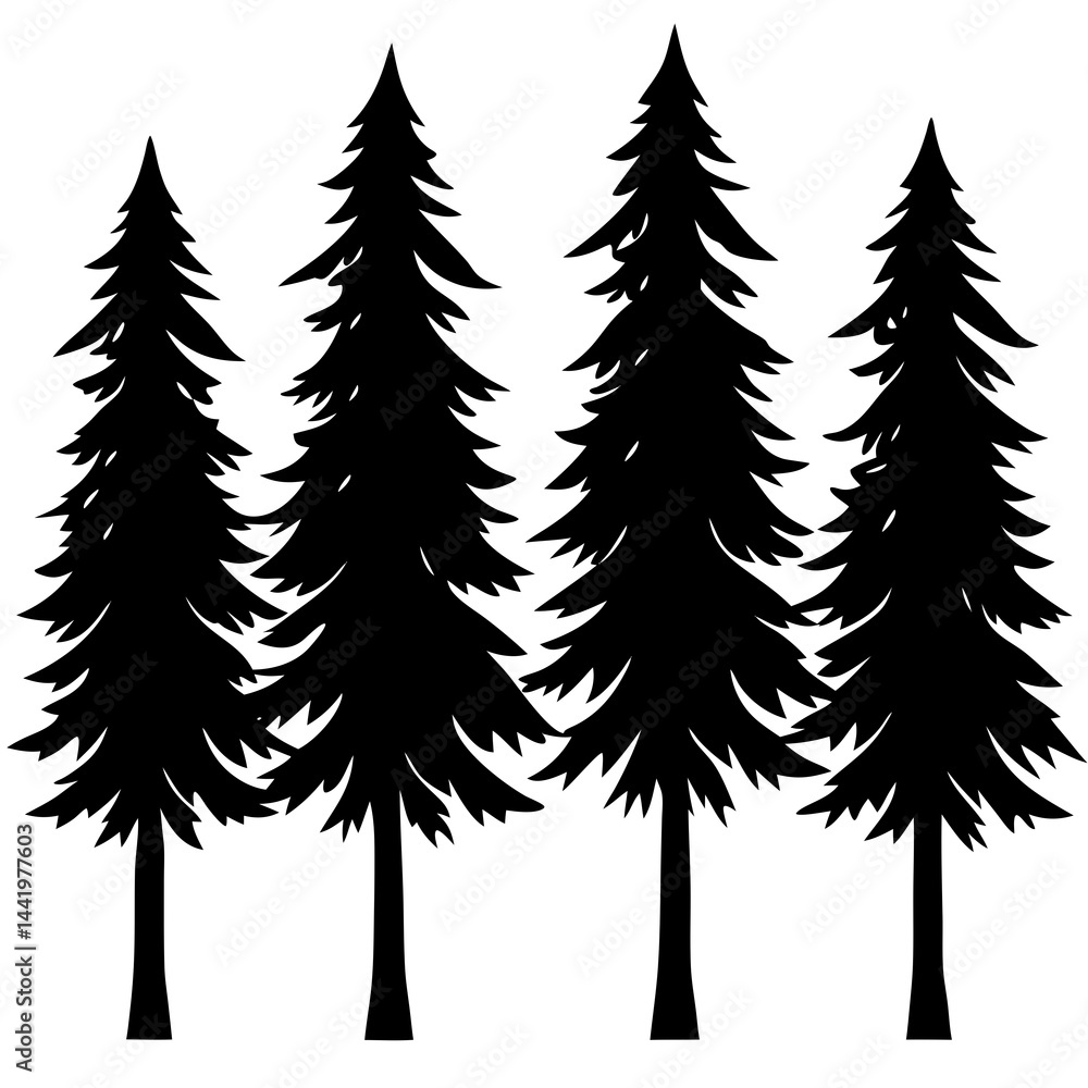 Fototapeta premium silhouettes of trees
