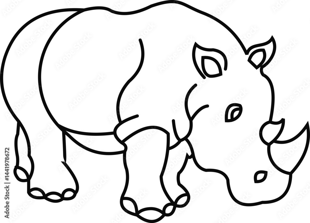 Fototapeta premium Coloring Animal Line Art
