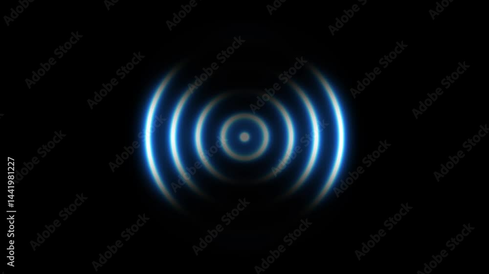 Abstract neon circle radio waves looping background. Searching process in futuristic interface.Radar signal concept. Abstract neon circle radio waves looping background. Searching process in futuristic interface.Radar signal concept.