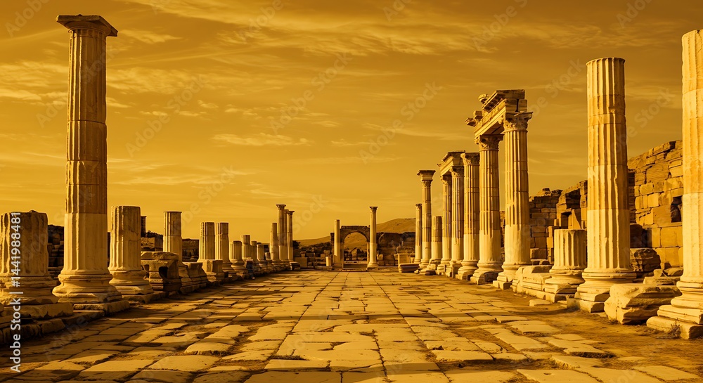 Obraz premium Golden Echoes of Empire AI Generated