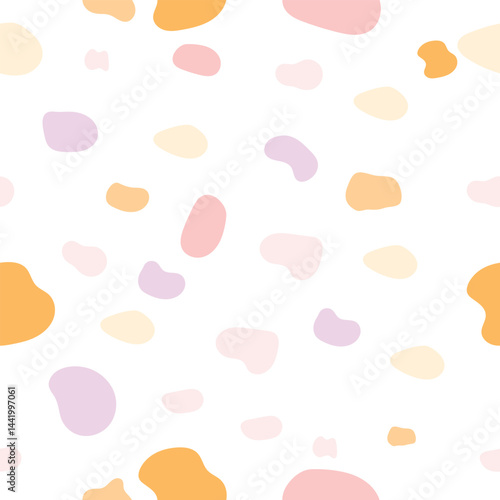  Pastel Abstract Organic Shapes Pattern
