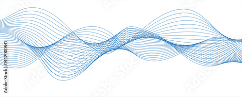 Abstract multicolor gradient wave lines with twisted curve lines and blend effect. 3D Futuristic tech background with Curved wavy line. Seamless wave pattern glowing science flowing 