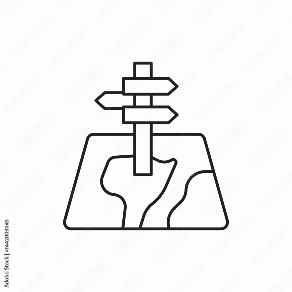 Obraz premium map direction icon vector sign