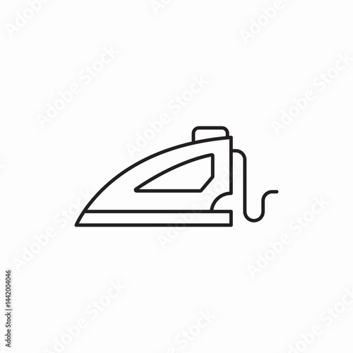Electric iron steam icon vector sign
