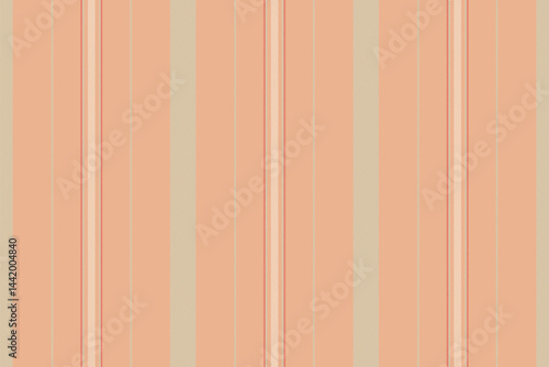 Seasonal textile fabric background, old-fashioned stripe vector pattern. Cresent seamless texture vertical lines in orange and light colors.