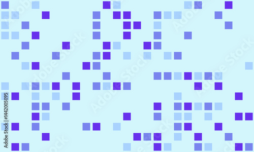 Abstract pastel blue and purple pixelated background.  Ideal for tech, website design, or presentations needing a modern, playful feel. Represents data, connectivity, or digital innovation.