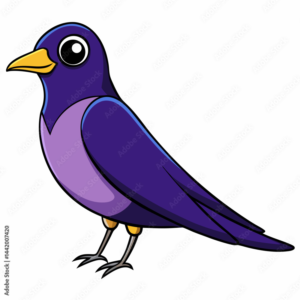 Obraz premium blue bird cartoon