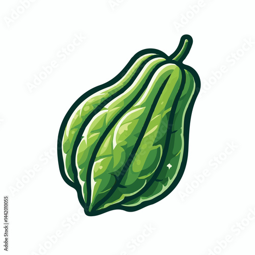 green, organic, fresh, ingredient, food, vegetable, raw, healthy, natural, agriculture, vegetarian, chayote, background, diet, white, fruit, plant, nutrition, vegetables, isolated, nutritious, freshne