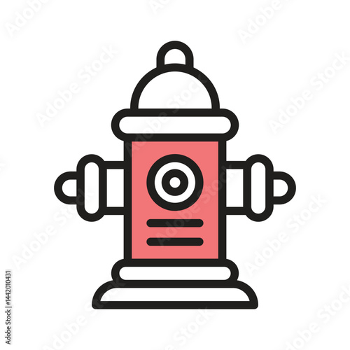 Water hydrant icon creatively designed in line style