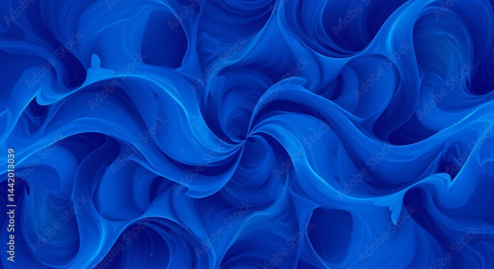 Obraz premium Cobalt's Embrace AI Generated