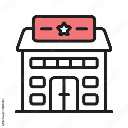 Have a look at this premium outline style icon of police station