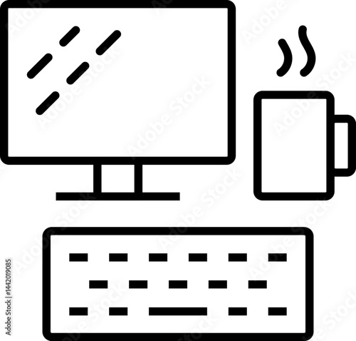 Software Development Icon with Dual Screens