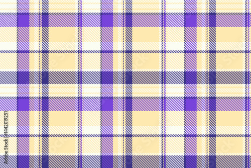 Popular pattern check texture, lumberjack textile vector seamless. Infant plaid background tartan fabric in moccasin and ivory colors.