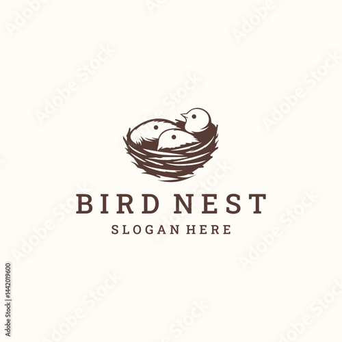 Wallpaper Mural Bird nest logo style icon design template vector illustration Torontodigital.ca