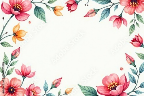 Delicate watercolor floral pattern, soft pastel shades, floral pattern, botanical