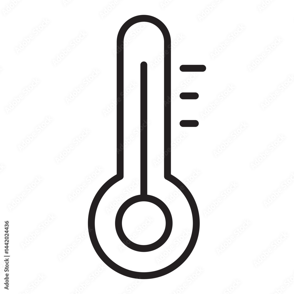 Temperature thermometer measurement outline icon
Temperature thermometer measurement outline icon