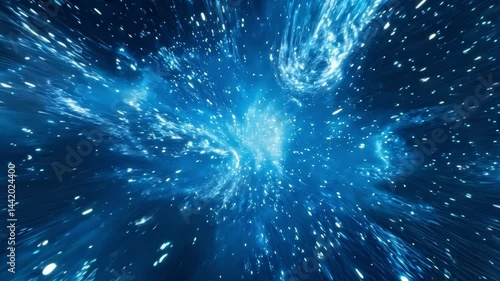 Blue Nebula Space Travel