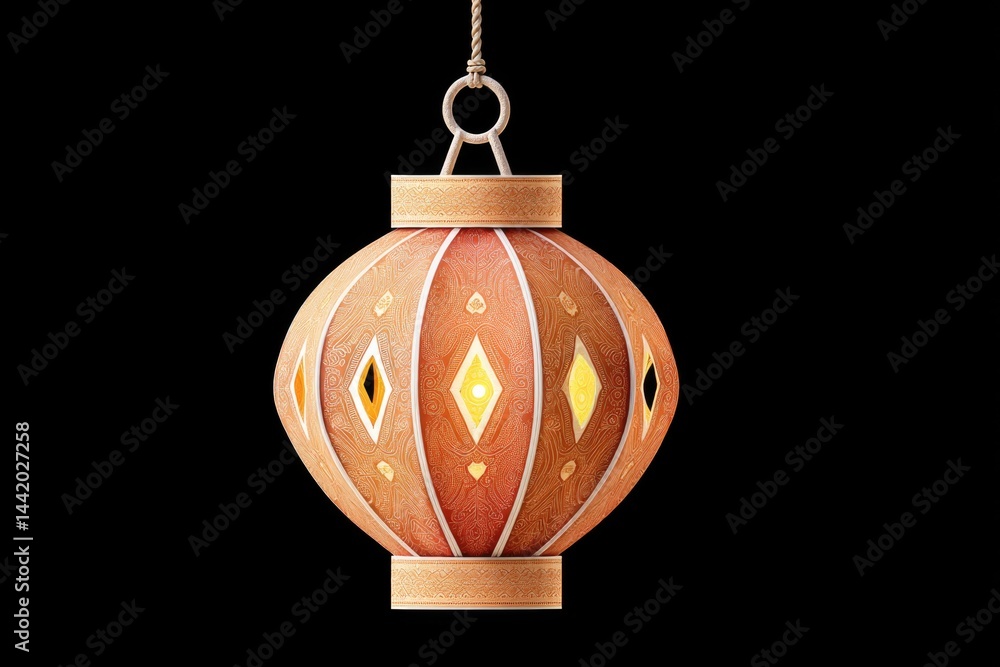 Candlelight Glow Shining Through Intricately Carved Lantern Creating a Warm, Inviting Atmosphere for Evening Gatherings