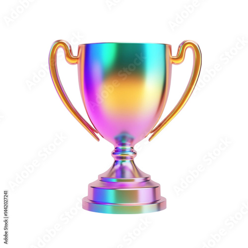 Wallpaper Mural Colorful iridescent trophy award winning prize success achievement Torontodigital.ca