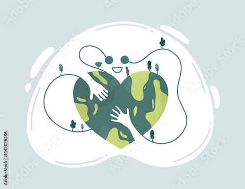 earth illustration vector design for ozone and earth day event
