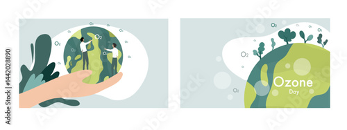 earth illustration vector design for ozone and earth day event