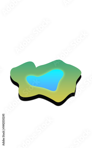 island and lake icon