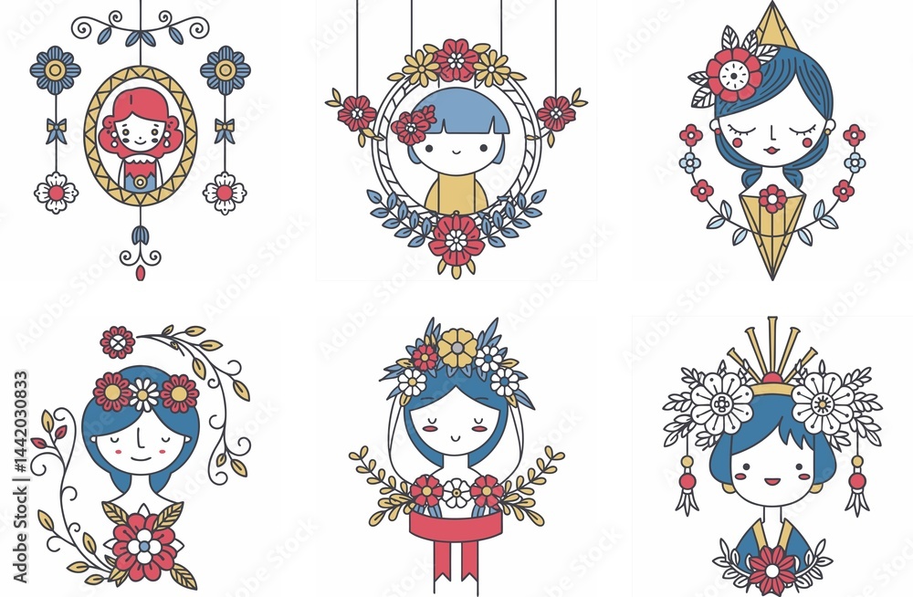 Fototapeta premium A digital illustration of a girl