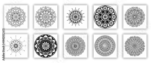 wow i love you to vector set mandala concept with floral ornament pattern, patterns unique design and nature style, Hand drawn pattern, ornament, abstract, art, ethnic, yoga, element,
