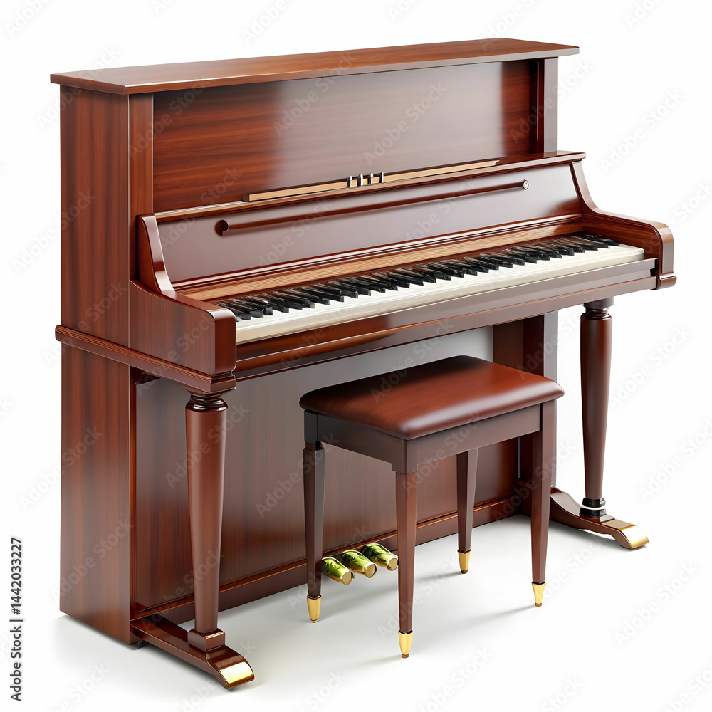 Classic Grand Piano Isolated on White Classic Grand Piano Isolated on White