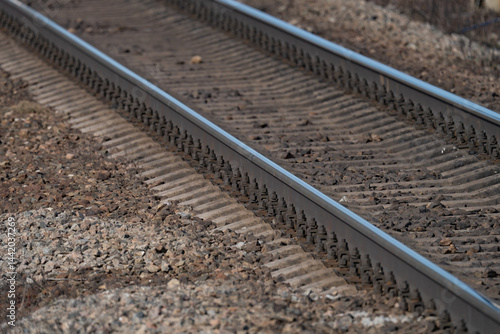 Obraz na płótnie railway track, rails and sleepers, road w salonie