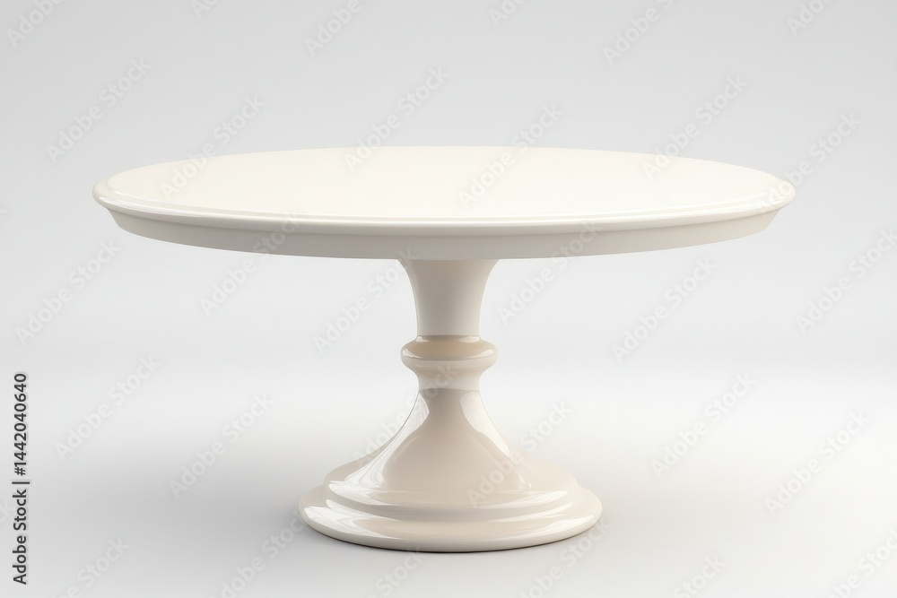Elegant off white cake stand perfect for weddings or parties Simple pedestal design wide top Elegant off white cake stand perfect for weddings or parties Simple pedestal design wide top
