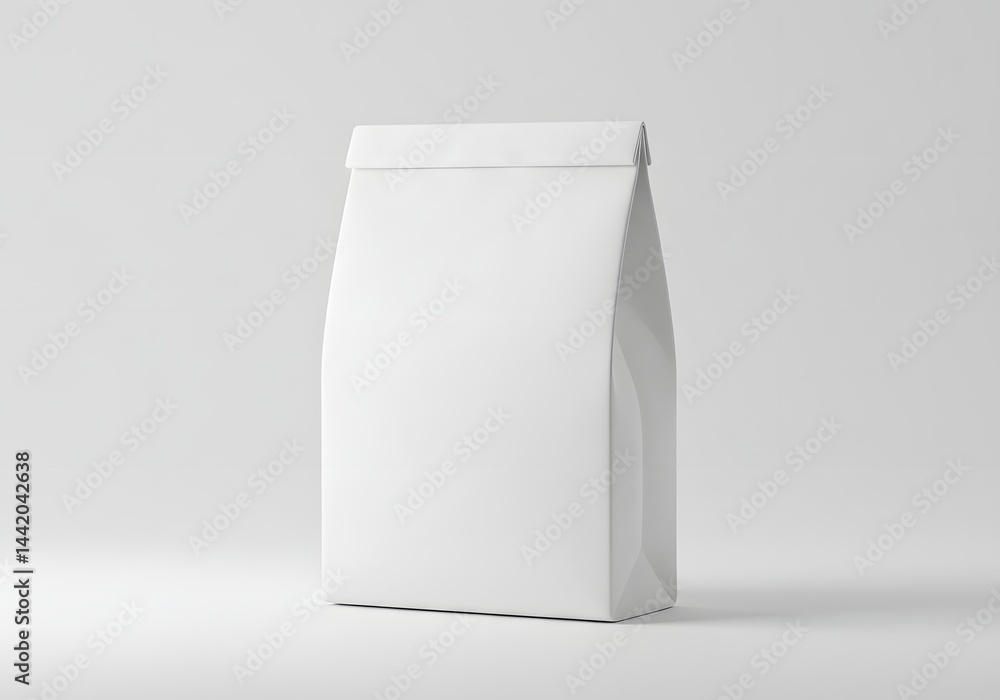 Paper Bag Standing Simple Packaging Mockup on White Paper Bag Standing Simple Packaging Mockup on White