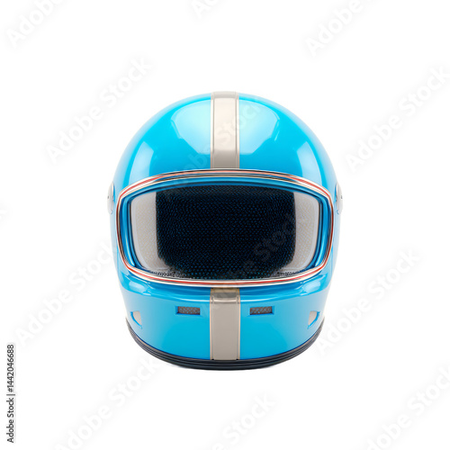 Blue race car driver helmet
