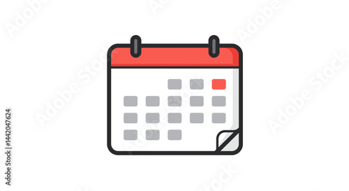 Stylized calendar with a marked date