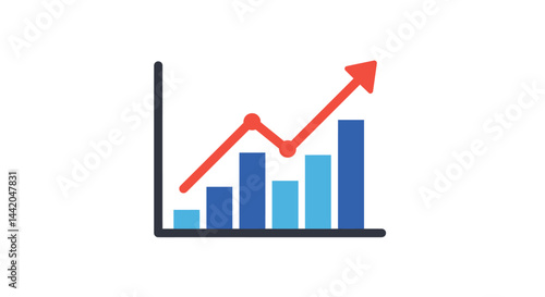 Upwardtrending bar graph with ascending arrow Free Download Upwardtrending bar graph with ascending arrow - GFXLoad