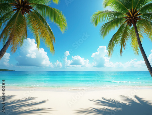 Palm-Shaded Beach Bliss