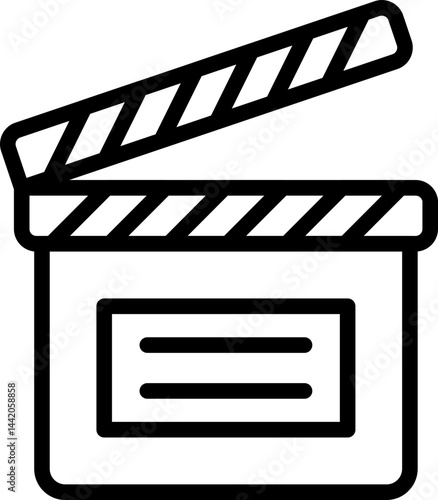 Film Clapperboard Icon Vector Illustration
