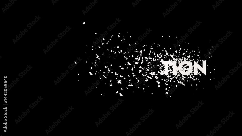 Congratulations text animation with disintegration particle effects, 4k video Congratulations text animation with disintegration particle effects, 4k video