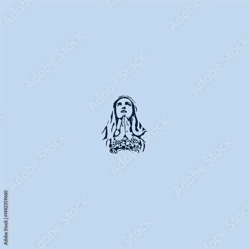 THESE HIGH QUALITY MOTHER MARIA VECTOR FOR USING VARIOUS TYPES OF DESIGN WORKS LIKE T-SHIRT, LOGO, TATTOO AND HOME WALL DESIGN