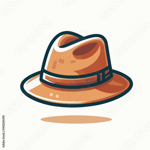 hat, fedora, fashion, design, isolated, object, accessory, retro, vintage, cap, wear, classic, white, head, style, clothing, old, illustration, vector, felt, icon, graphic, brim, element, costume, bla