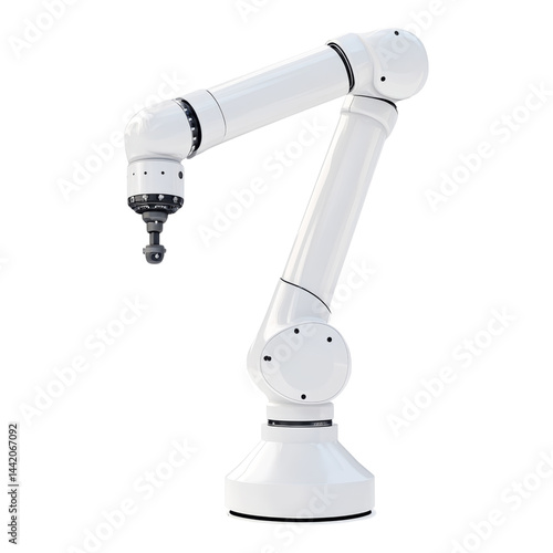 Advanced Robotic Arm for Industrial Automation and Precision Tasks Isolated on transparent background