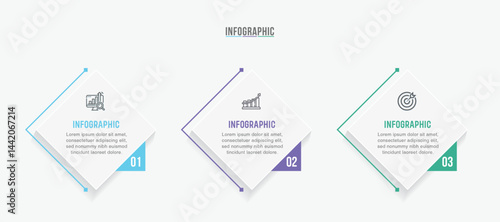 Timeline infographic template design. 3-4-5 options or steps business infographic template design. Can be used for process diagram, presentations, workflow layout, flow chart, steps, banner.