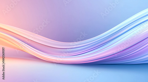 Abstract waves of soft pastel colors create a flowing, dynamic background perfect for digital design.