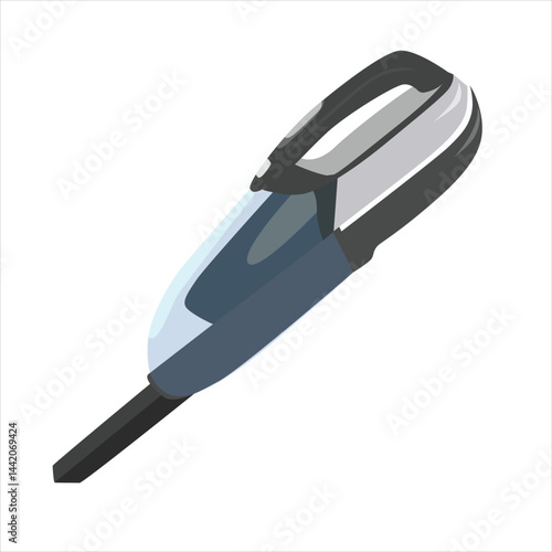 Handheld Portable Vacuum Cleaner or Hoover as Cleaning Equipment Vector Illustration. Household appliance, cleaning tool clipart in cartoon style. Cleaning supplies flat vector isolated on white.