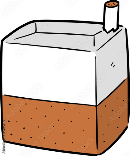 Illustration of cigarette pack
