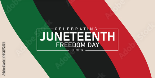 Juneteenth juneteenth national independence day. African American Independence Day. Juneteenth holiday post Banner banner,  Vector illustration Background 