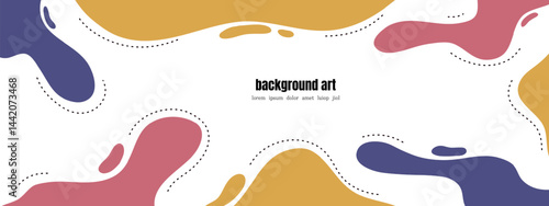 Colorful abstract liquid flowing shapes poster design art