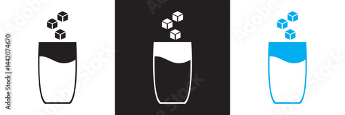 Sugar  icon. Vector for websites, mobile interfaces, presentations, banner, visual branding etc. Vector illustration. isolated on white and black background. EPS 10