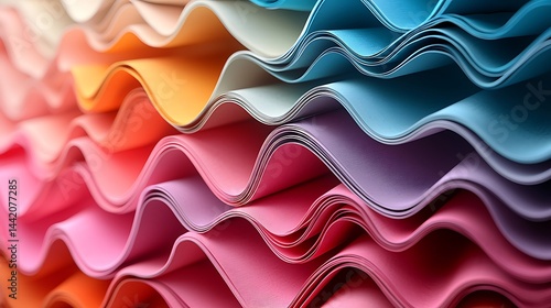 Colorful wavy paper texture